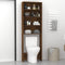 vidaXL - Wasmachinekast - 64x24x190 - cm - bruineikenkleurig