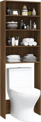 vidaXL - Wasmachinekast - 64x24x190 - cm - bruineikenkleurig