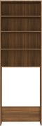 vidaXL - Wasmachinekast - 64x24x190 - cm - bruineikenkleurig