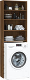 vidaXL - Wasmachinekast - 64x24x190 - cm - bruineikenkleurig
