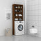 vidaXL - Wasmachinekast - 64x24x190 - cm - bruineikenkleurig