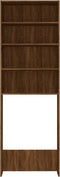 vidaXL - Wasmachinekast - 64x24x190 - cm - bruineikenkleurig