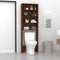 vidaXL - Wasmachinekast - 64x24x190 - cm - bruineikenkleurig