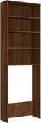 vidaXL - Wasmachinekast - 64x24x190 - cm - bruineikenkleurig