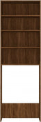 vidaXL - Wasmachinekast - 64x24x190 - cm - bruineikenkleurig