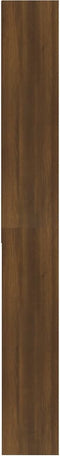 vidaXL - Wasmachinekast - 64x24x190 - cm - bruineikenkleurig