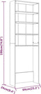 vidaXL - Wasmachinekast - 64x24x190 - cm - bruineikenkleurig