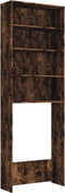 vidaXL - Wasmachinekast - 64x24x190 - cm - gerookt - eikenkleurig