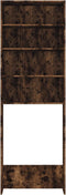 vidaXL - Wasmachinekast - 64x24x190 - cm - gerookt - eikenkleurig