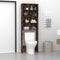 vidaXL - Wasmachinekast - 64x24x190 - cm - gerookt - eikenkleurig