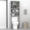 vidaXL - Wasmachinekast - 64x24x190 - cm - grijs - sonoma - eikenkleurig