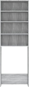 vidaXL - Wasmachinekast - 64x24x190 - cm - grijs - sonoma - eikenkleurig