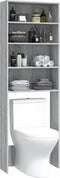 vidaXL - Wasmachinekast - 64x24x190 - cm - grijs - sonoma - eikenkleurig