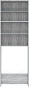 vidaXL - Wasmachinekast - 64x24x190 - cm - grijs - sonoma - eikenkleurig