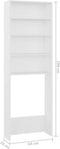 vidaXL - Wasmachinekast - 64x24x190 - cm - wit