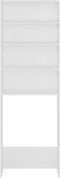 vidaXL - Wasmachinekast - 64x24x190 - cm - wit