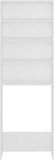 vidaXL - Wasmachinekast - 64x24x190 - cm - wit