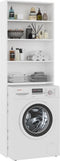 vidaXL - Wasmachinekast - 64x24x190 - cm - wit