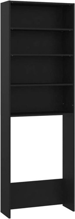 vidaXL - Wasmachinekast - 64x24x190 - cm - zwart