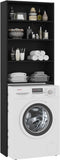 vidaXL - Wasmachinekast - 64x24x190 - cm - zwart