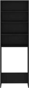 vidaXL - Wasmachinekast - 64x24x190 - cm - zwart