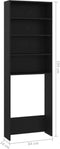 vidaXL - Wasmachinekast - 64x24x190 - cm - zwart