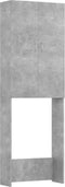 vidaXL - Wasmachinekast - 64x25,5x190 - cm - betongrijs