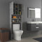 vidaXL - Wasmachinekast - 64x25,5x190 - cm - betongrijs