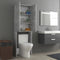 vidaXL - Wasmachinekast - 64x25,5x190 - cm - betongrijs