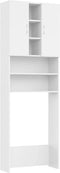 vidaXL - Wasmachinekast - 64x25,5x190 - cm - betongrijs