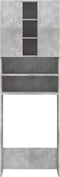 vidaXL - Wasmachinekast - 64x25,5x190 - cm - betongrijs