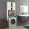 vidaXL - Wasmachinekast - 64x25,5x190 - cm - betongrijs