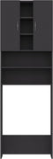 vidaXL - Wasmachinekast - 64x25,5x190 - cm - betongrijs