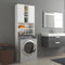 vidaXL - Wasmachinekast - 64x25,5x190 - cm - betongrijs