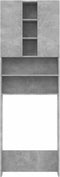vidaXL - Wasmachinekast - 64x25,5x190 - cm - betongrijs