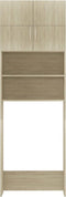 vidaXL - Wasmachinekast - 64x25,5x190 - cm - bewerkt - hout - sonoma - eikenkleurig