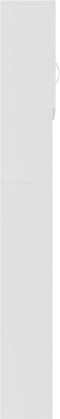 vidaXL - Wasmachinekast - 64x25,5x190 - cm - bewerkt - hout - betongrijs