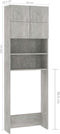 vidaXL - Wasmachinekast - 64x25,5x190 - cm - bewerkt - hout - betongrijs