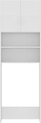 vidaXL - Wasmachinekast - 64x25,5x190 - cm - bewerkt - hout - wit