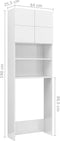 vidaXL - Wasmachinekast - 64x25,5x190 - cm - bewerkt - hout - wit