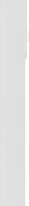 vidaXL - Wasmachinekast - 64x25,5x190 - cm - bewerkt - hout - wit