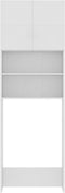 vidaXL - Wasmachinekast - 64x25,5x190 - cm - bewerkt - hout - wit