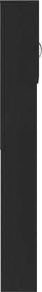 vidaXL - Wasmachinekast - 64x25,5x190 - cm - bewerkt - hout - zwart