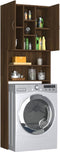 vidaXL - Wasmachinekast - 64x25,5x190 - cm - bruineikenkleurig