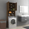 vidaXL - Wasmachinekast - 64x25,5x190 - cm - bruineikenkleurig