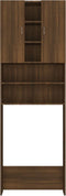 vidaXL - Wasmachinekast - 64x25,5x190 - cm - bruineikenkleurig