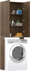 vidaXL - Wasmachinekast - 64x25,5x190 - cm - bruineikenkleurig