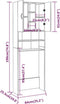 vidaXL - Wasmachinekast - 64x25,5x190 - cm - bruineikenkleurig