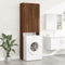 vidaXL - Wasmachinekast - 64x25,5x190 - cm - bruineikenkleurig