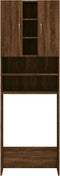 vidaXL - Wasmachinekast - 64x25,5x190 - cm - bruineikenkleurig